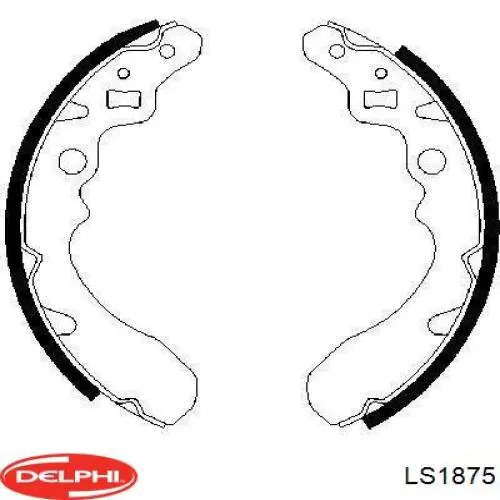 LS1875 Delphi zapatas de frenos de tambor traseras