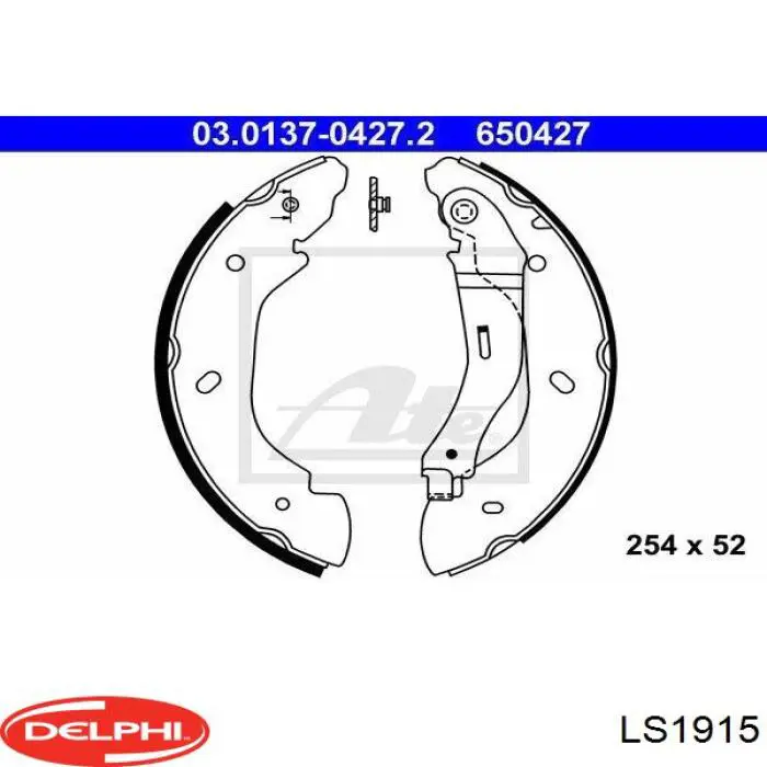 LS1915 Delphi zapatas de frenos de tambor traseras