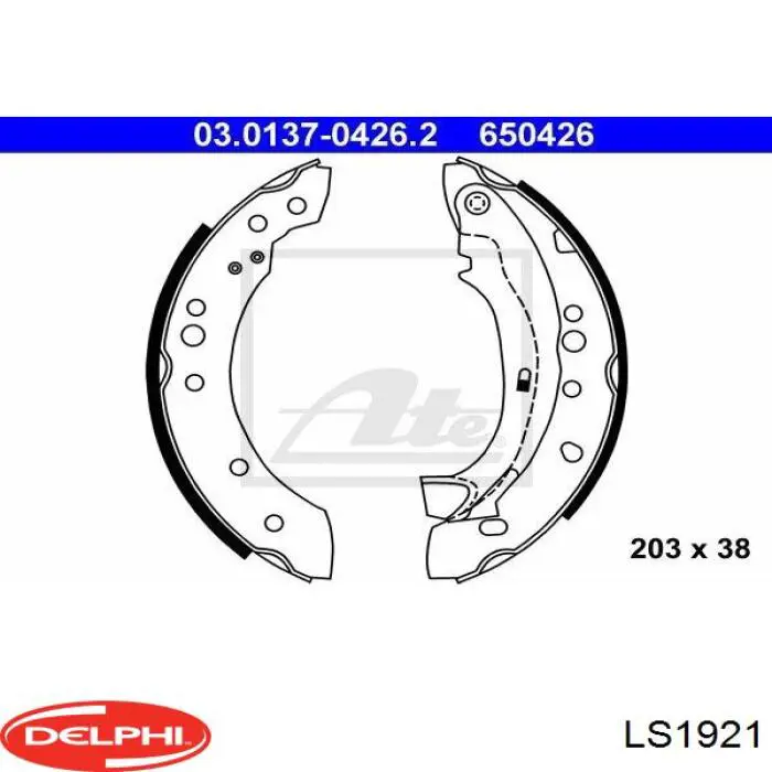 LS1921 Delphi zapatas de frenos de tambor traseras