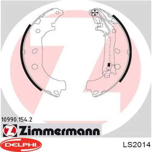 LS2014 Delphi zapatas de frenos de tambor traseras