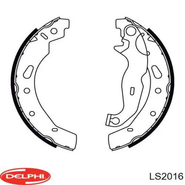 LS2016 Delphi zapatas de frenos de tambor traseras