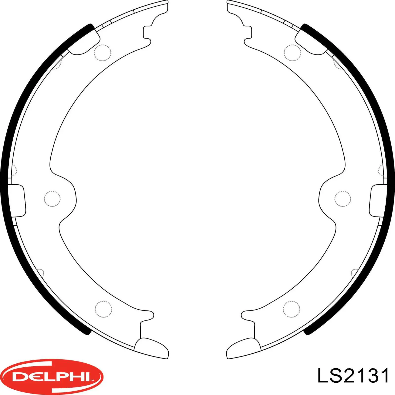 LS2131 Delphi juego de zapatas de frenos, freno de estacionamiento