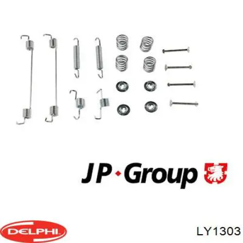 LY1303 Delphi kit de montaje, zapatas de freno traseras