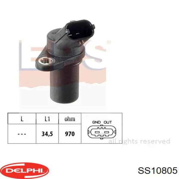 SS10805 Delphi sensor de posición del cigüeñal