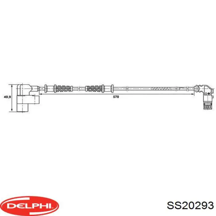 SS20293 Delphi sensor abs delantero derecho