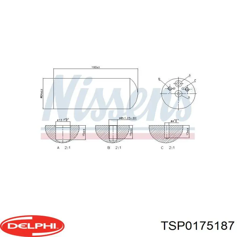 TSP0175187 Delphi receptor-secador del aire acondicionado