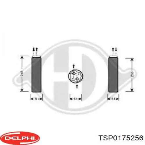 TSP0175256 Delphi receptor-secador del aire acondicionado