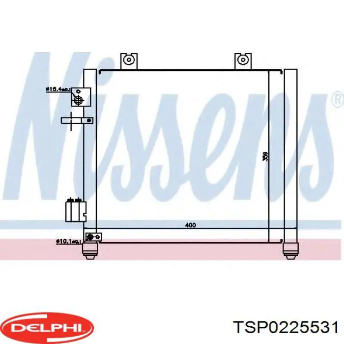 TSP0225531 Delphi condensador aire acondicionado