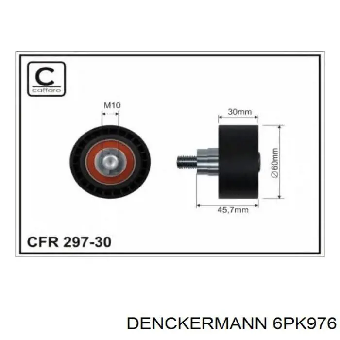 6PK976 Denckermann correa trapezoidal