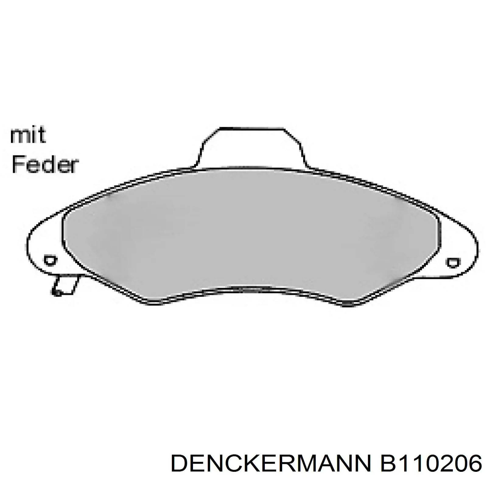 B110206 Denckermann pastillas de freno delanteras