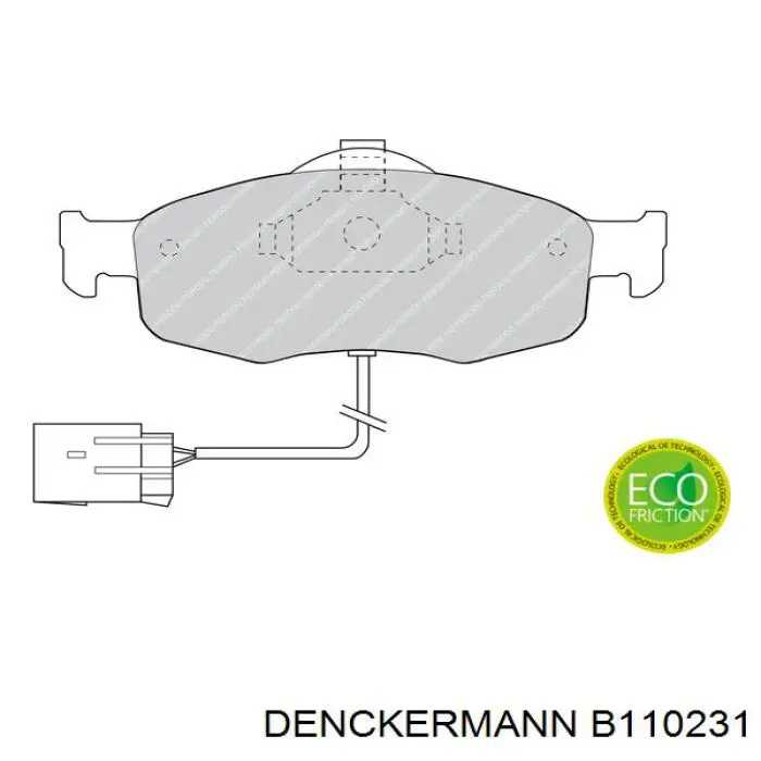 B110231 Denckermann pastillas de freno delanteras