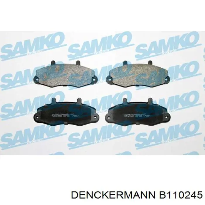 B110245 Denckermann pastillas de freno delanteras