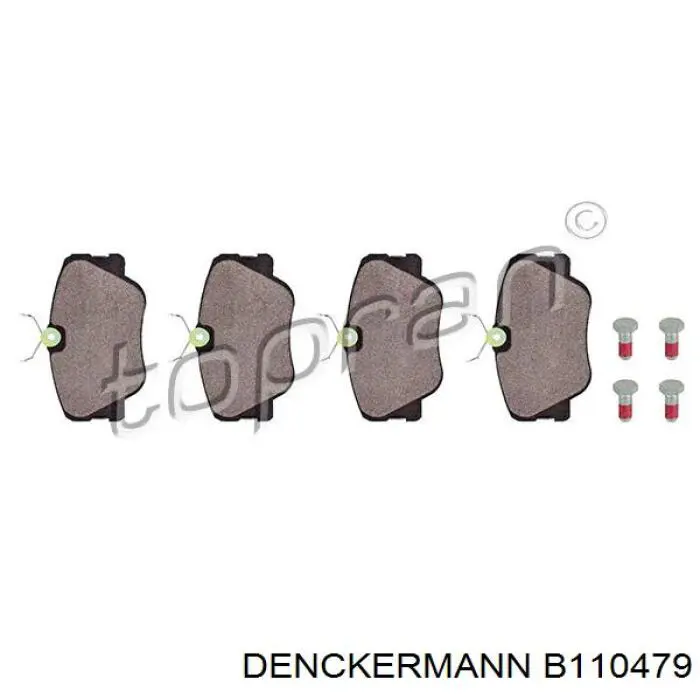 B110479 Denckermann pastillas de freno delanteras