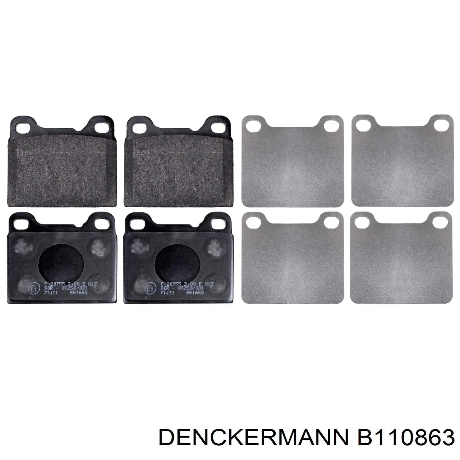 B110863 Denckermann pastillas de freno traseras