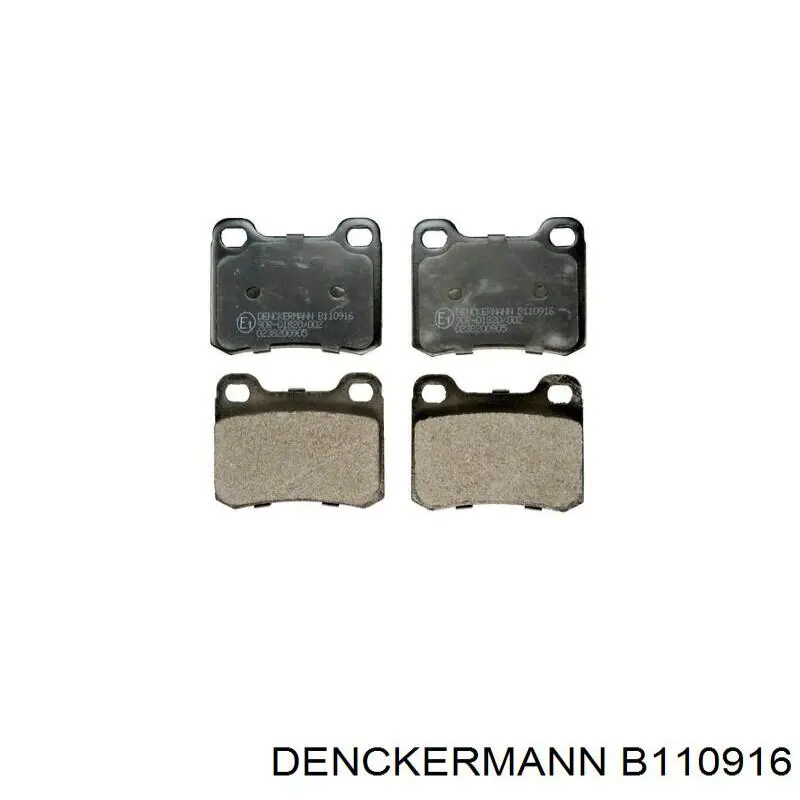 B110916 Denckermann pastillas de freno traseras