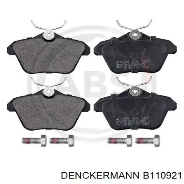 B110921 Denckermann pastillas de freno traseras