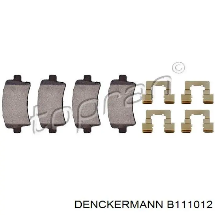 B111012 Denckermann pastillas de freno traseras