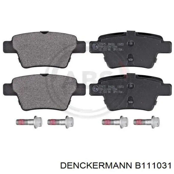 B111031 Denckermann pastillas de freno traseras