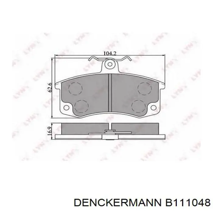 B111048 Denckermann pastillas de freno delanteras