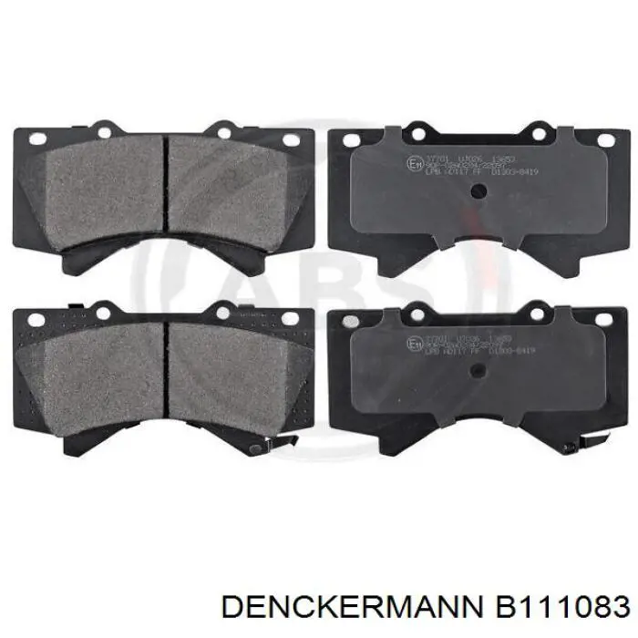 B111083 Denckermann pastillas de freno delanteras