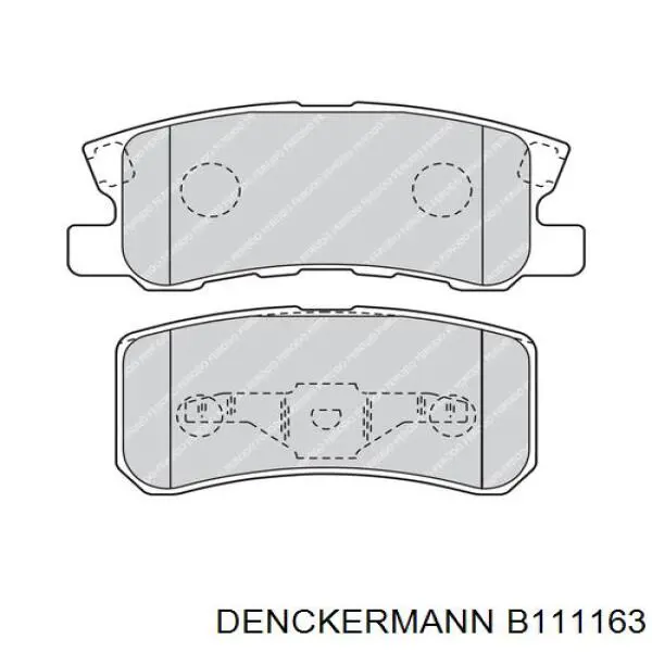 B111163 Denckermann pastillas de freno traseras