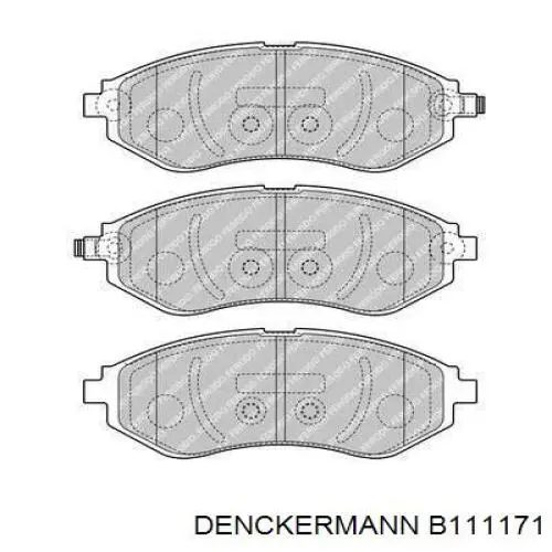 B111171 Denckermann pastillas de freno delanteras