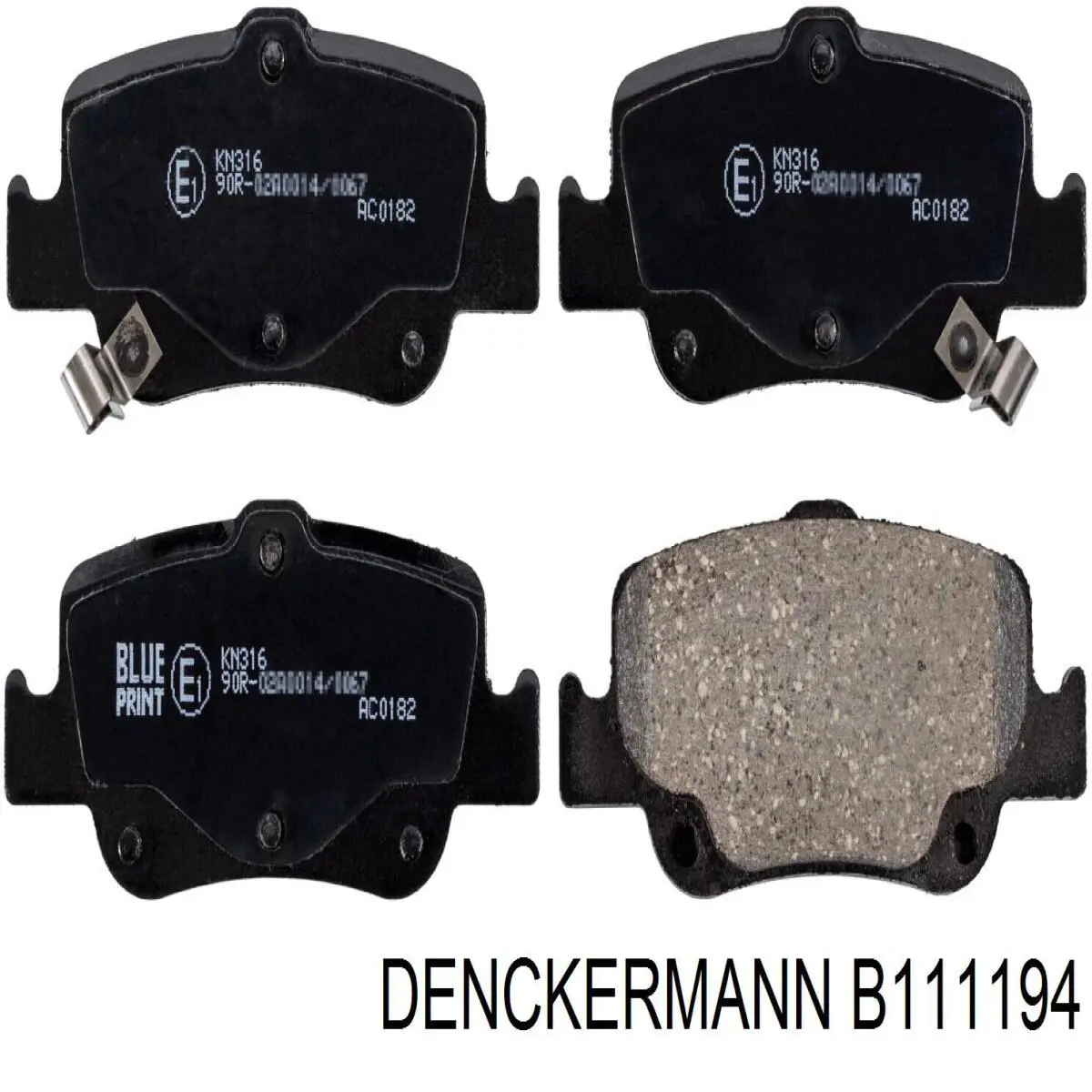 B111194 Denckermann pastillas de freno traseras