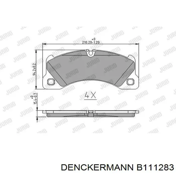 B111283 Denckermann pastillas de freno delanteras