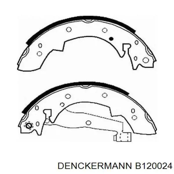 B120024 Denckermann zapatas de frenos de tambor traseras