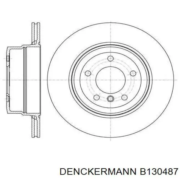 B130487 Denckermann disco de freno trasero