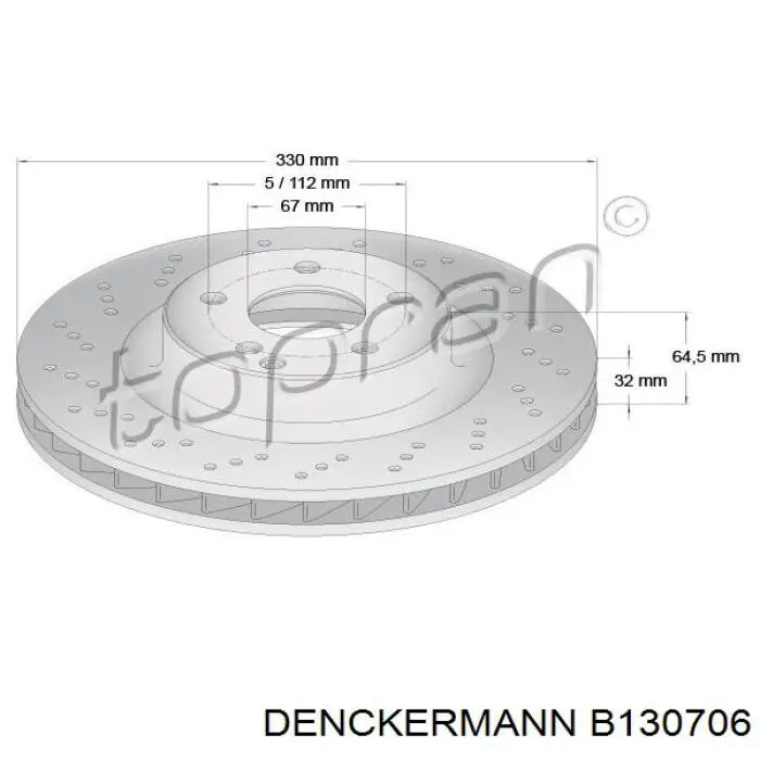 B130706 Denckermann freno de disco delantero