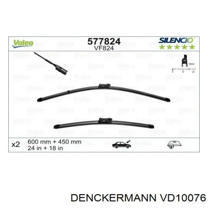  Juego de limpiaparabrisas de luna delantera, 2 piezas para Volkswagen Jetta 4 