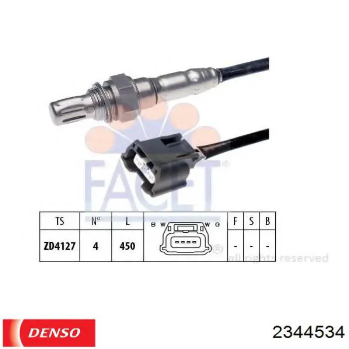 2344534 Denso sonda lambda sensor de oxigeno para catalizador