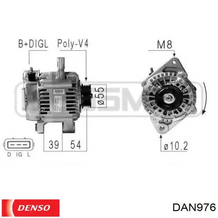 DAN976 Denso alternador