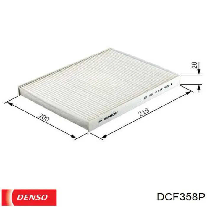 DCF358P Denso filtro de habitáculo