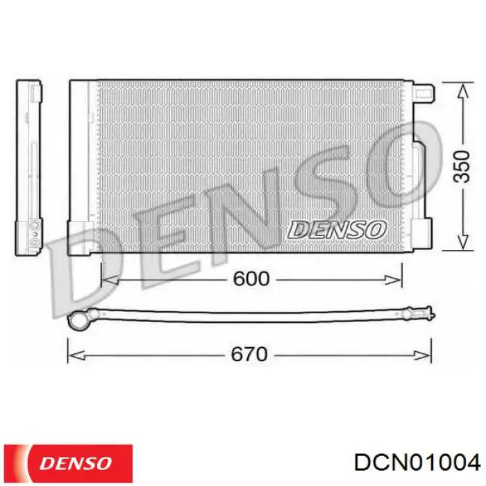 DCN01004 Denso condensador aire acondicionado