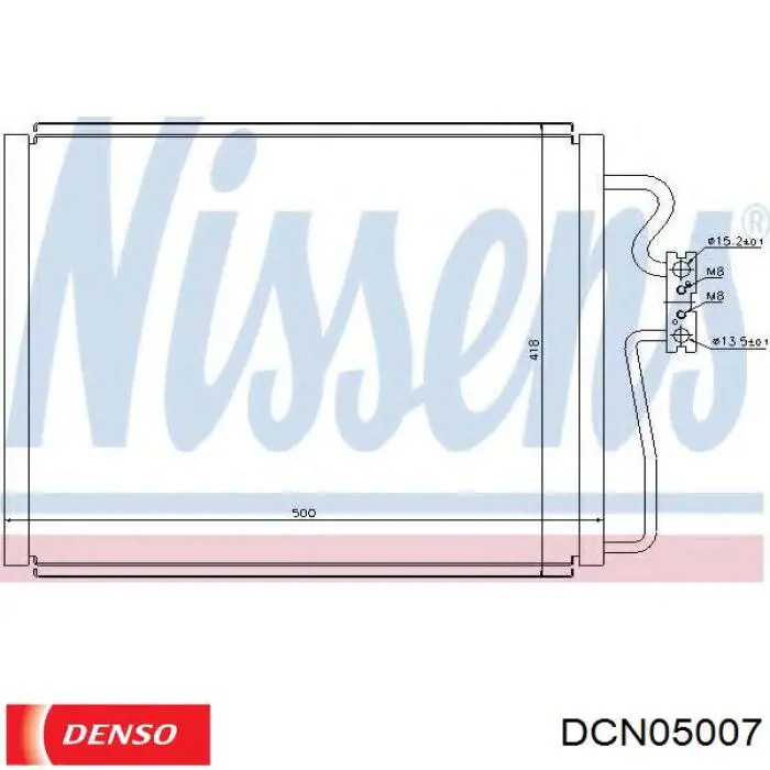 DCN05007 Denso condensador aire acondicionado