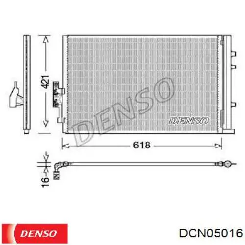 DCN05016 Denso condensador aire acondicionado