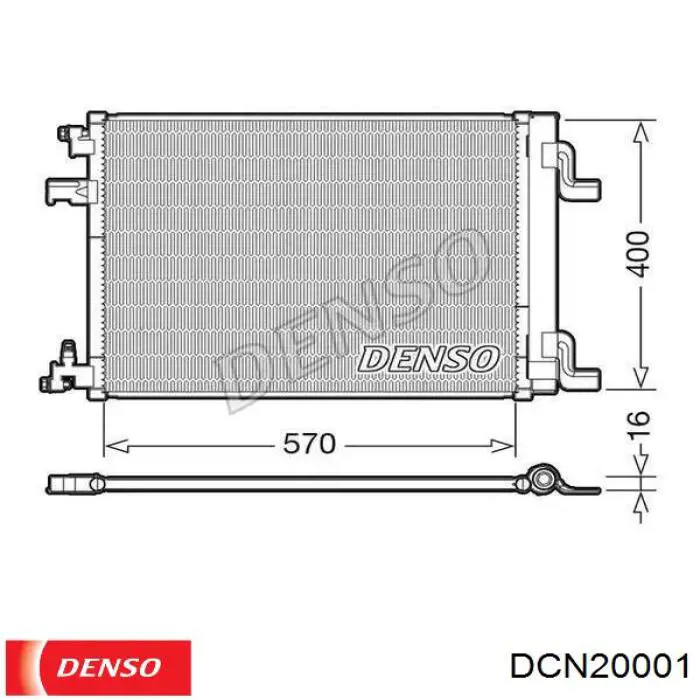 DCN20001 Denso condensador aire acondicionado