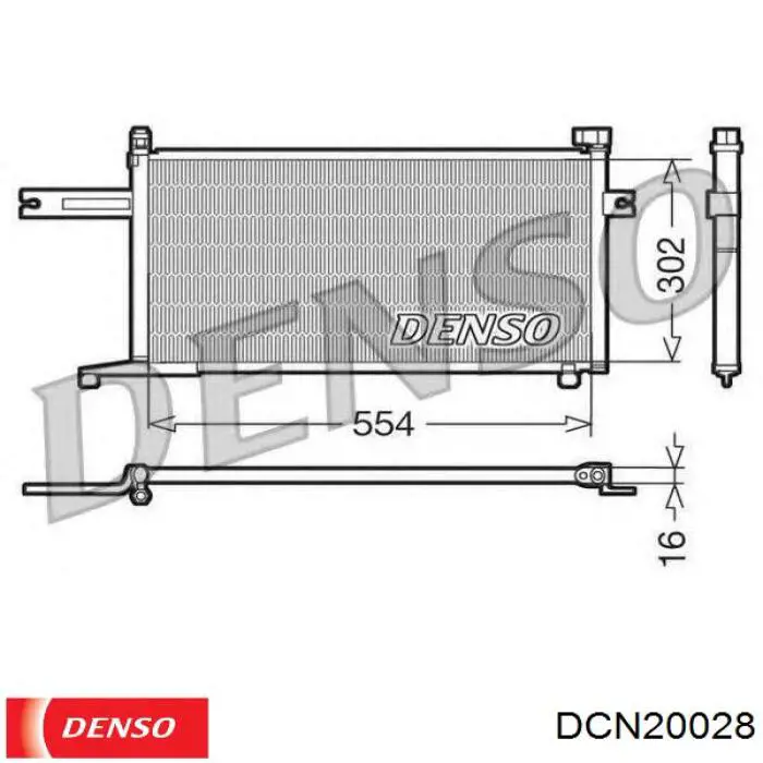 DCN20028 Denso condensador aire acondicionado