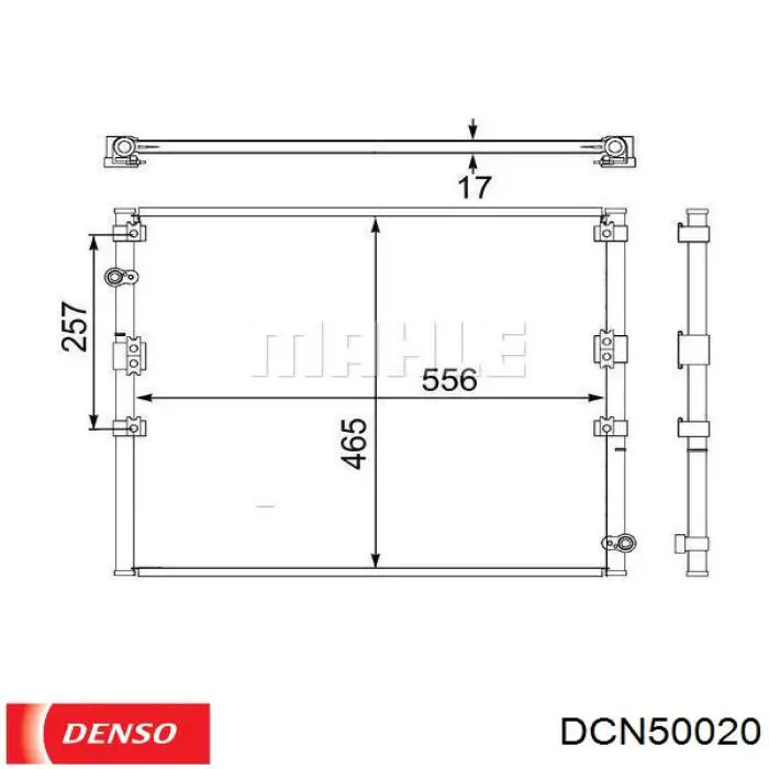 DCN50020 Denso condensador aire acondicionado