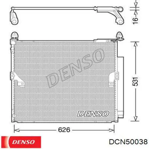 DCN50038 Denso condensador aire acondicionado