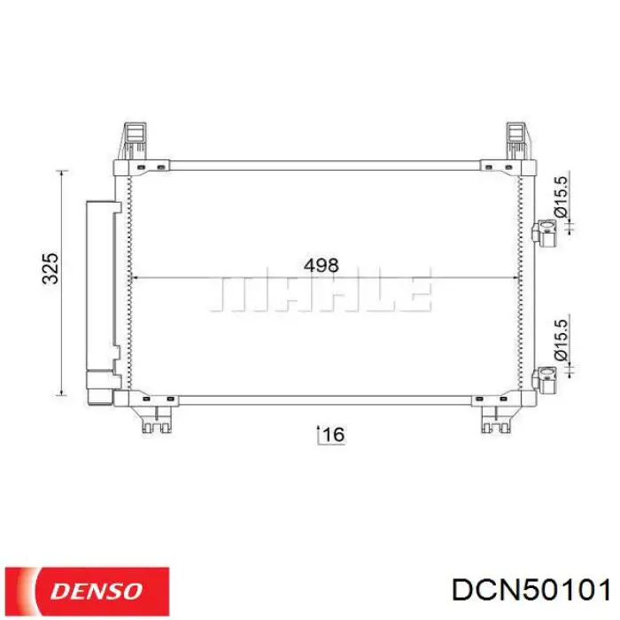 DCN50101 Denso condensador aire acondicionado