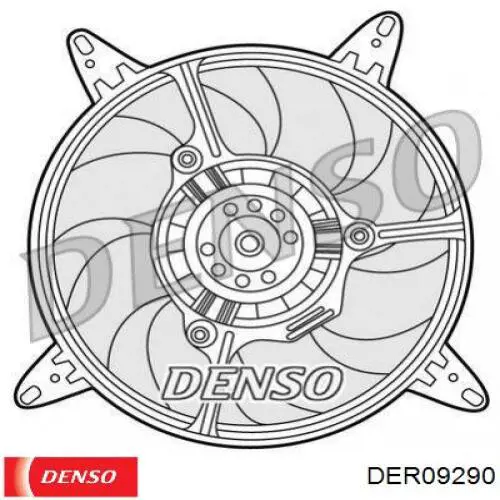 DER09290 Denso ventilador (rodete +motor refrigeración del motor con electromotor completo)