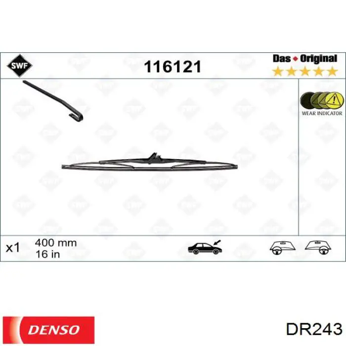  Limpiaparabrisas de luna delantera conductor para Mitsubishi Galant 6 