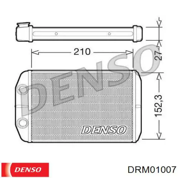 DRM01007 Denso radiador refrigeración del motor