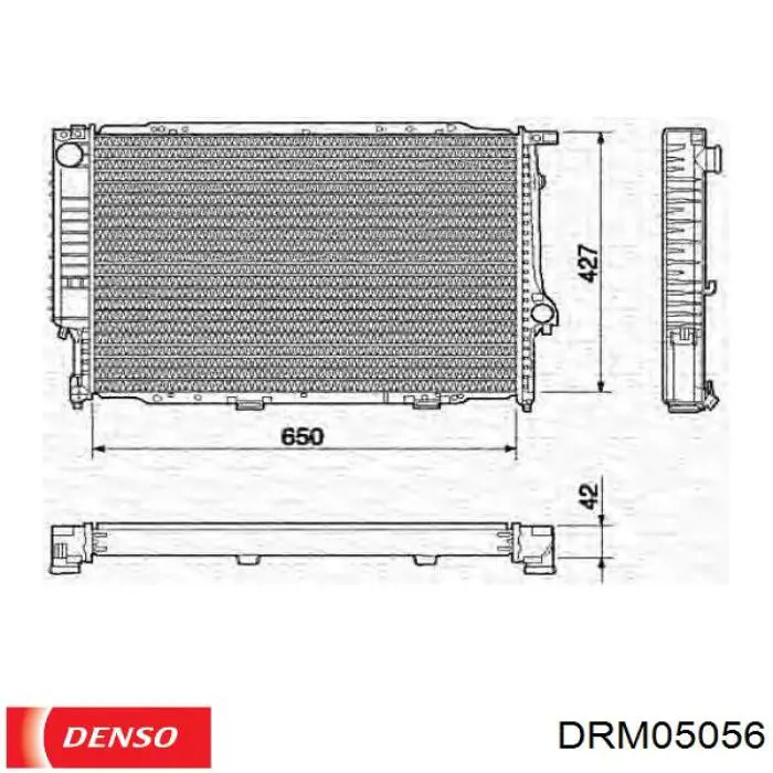 DRM05056 Denso radiador refrigeración del motor