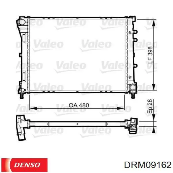 DRM09162 Denso radiador refrigeración del motor