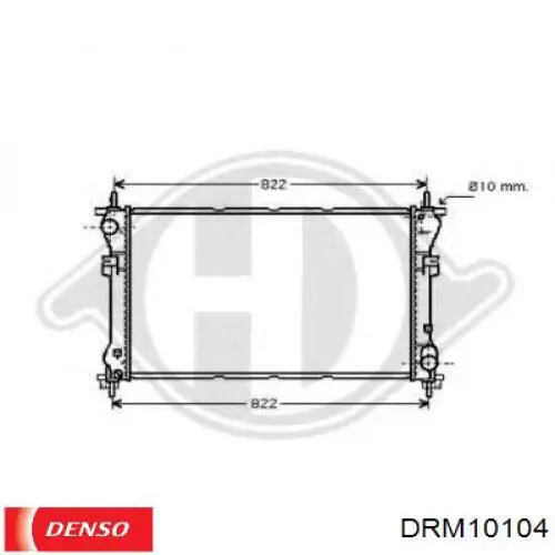 DRM10104 Denso radiador refrigeración del motor