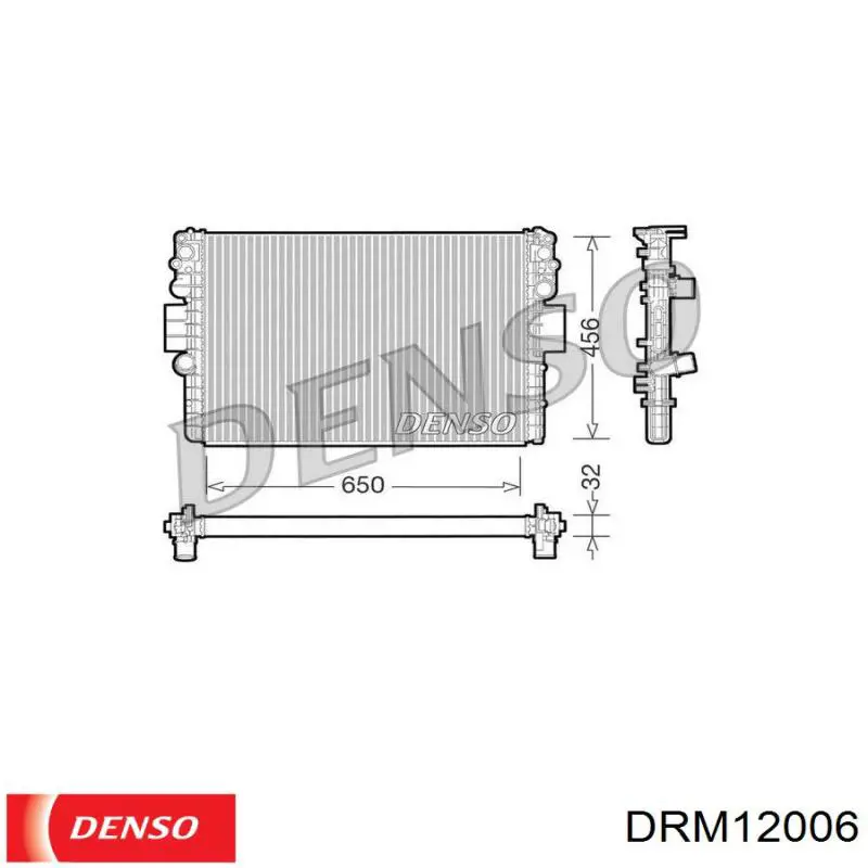 DRM12006 Denso radiador refrigeración del motor